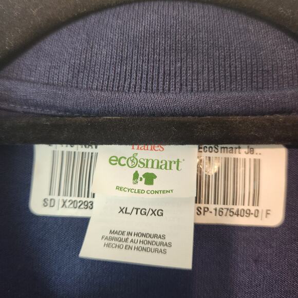 NWT Golf Navy Novelty Embroidered Polo Hanes Eco-Smart Shirt Men's XL - Picture 2 of 7